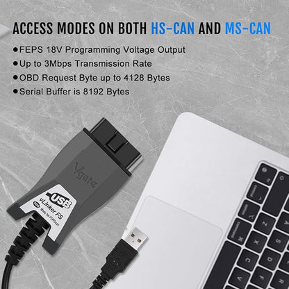 Vgate vLinker FS USB OBD2 to USB Car Diagnostic Tool Code Reader for FORScan OBD2 Adapter