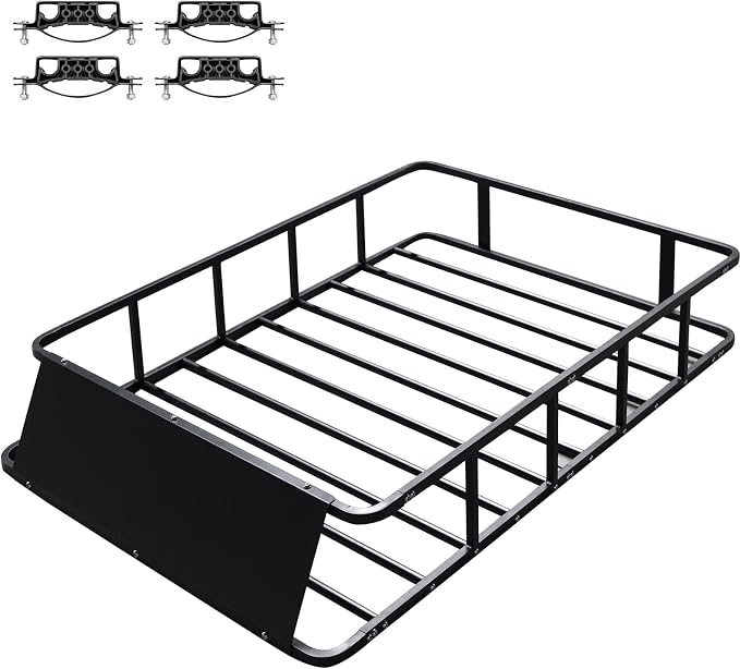 64”x45”x8” Roof Cargo Rack for SUV Car Trucks,Heavy Duty Cargo Basket Anti-Rust Top Luggage Rack