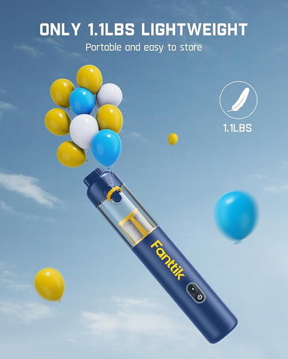 Fanttik Slim V8 APEX Car Vacuum, 4-in-1 Portable Mini Cordless Vacuum with 19000pa Suction Power for Pet Hair, Type-C Charge, One-Touch Empty for Car, Office Desk, Keyboards (Blue)