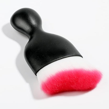 AOCISKA Car Interior Detailing Brush,Soft Bristle Cleaning Brush Car Detailing Brush Dusting Brush,Car Interior Cleaning Tool,Auto Detail Brush Car Dash Duster Brush (Black&Rose with Cap)
