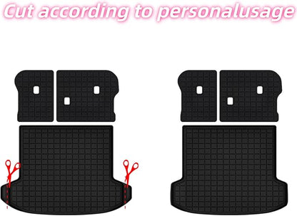 Cargo Mat with Backrest Protection for 2026 KIA Sportage（fit for Fuel&Hybrid）,TPE All Weather Protection Cargo Liner with Velcro Rear Seats Backrest car Accessories-Black