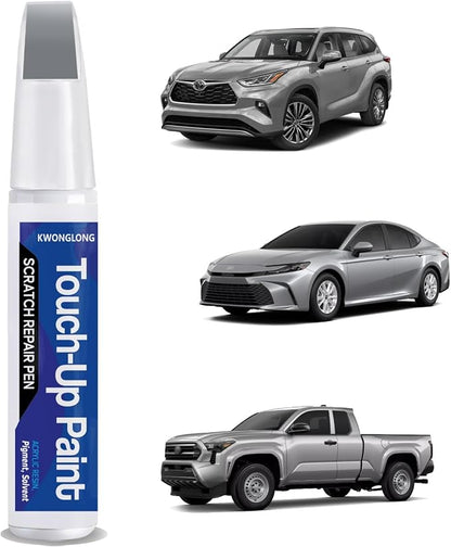 1J9 Celestial Silver Metallic Touchup Paint Compatible with Toyota, 2-in-1 Scratch Repair Pen Exact Color Match, Car Scratch Repair Pen
