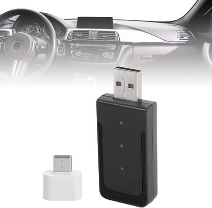 2 in 1 Wireless CarPlay Adapter, Wired to Wireless Converter for CarPlay and Android Auto, Bluetooth 5.0 WiFi Plug and Play Car Dongle CP508A (CP508C)