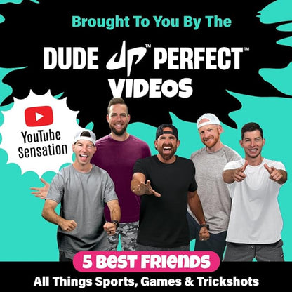 Dude Perfect Sticky Tic Tac Toe & Tabletop Roll Set | Indoor & Outdoor Games, Perfect Fun for Family Game Night & Parties, Birthday for Children, Kids & Adults | Ages 4+ & 6+ (Single)