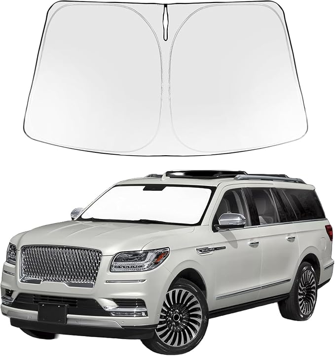 Proadsy 2026 Upgrade Front Windshield Sun Shade Foldable Sunshade Protector Custom Fit 2018–2024 Lincoln Navigator Accessories