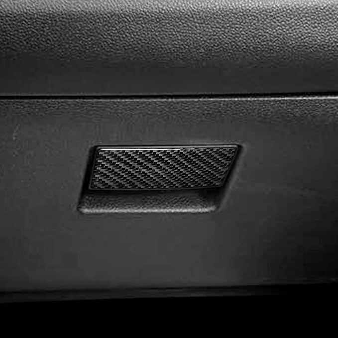 Premium Carbon Fiber Compatible with Ford Edge 2011-2014 2012 2013 SEL/Limited/SE/Sport Accessories Car Co-Pilot Storage Box Handle Switch Cover Interior Trim Sticker Decal Black 1PC