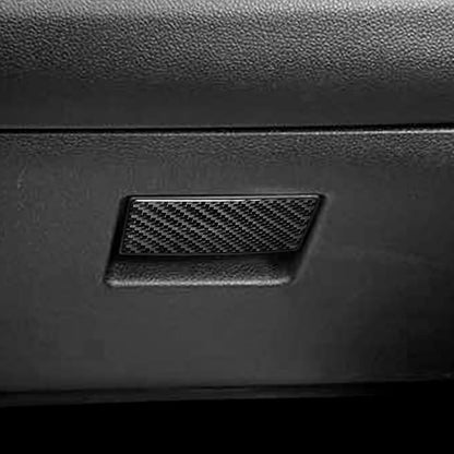 Premium Carbon Fiber Compatible with Ford Edge 2011-2014 2012 2013 SEL/Limited/SE/Sport Accessories Car Co-Pilot Storage Box Handle Switch Cover Interior Trim Sticker Decal Black 1PC