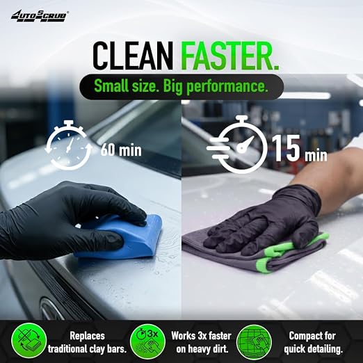 Nanoskin AUTOSCRUB Surface Prep Towel - General Grade 7" x 7" - Patented Clay Bar Replacement Tool to Remove Embedded Contaminants Before Wax & Coating |for Painted Surface, Glass, Plastic, Metal, etc
