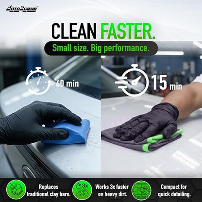 Nanoskin AUTOSCRUB Surface Prep Towel - General Grade 7" x 7" - Patented Clay Bar Replacement Tool to Remove Embedded Contaminants Before Wax & Coating |for Painted Surface, Glass, Plastic, Metal, etc