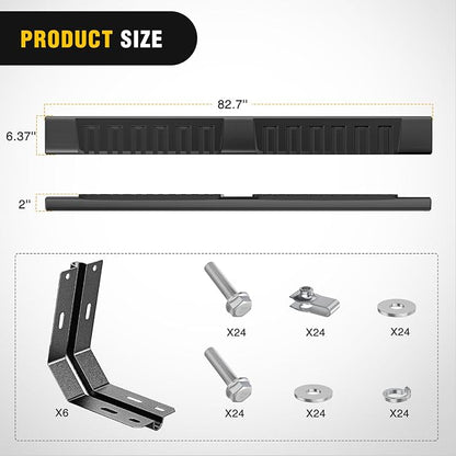 Nilight Running Boards for 1999-2016 Ford F-250 F-350 F450 F550 Super Duty Crew Cab 4 Full Size Doors 6 Inch Side Step Nerf Bars Black