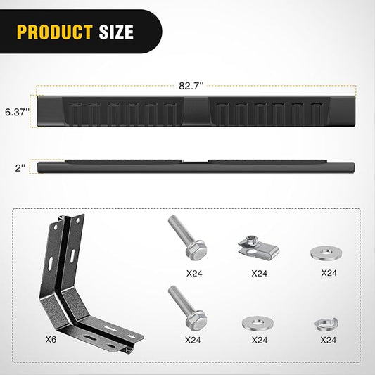 Nilight Running Boards for 1999-2016 Ford F-250 F-350 F450 F550 Super Duty Crew Cab 4 Full Size Doors 6 Inch Side Step Nerf Bars Black