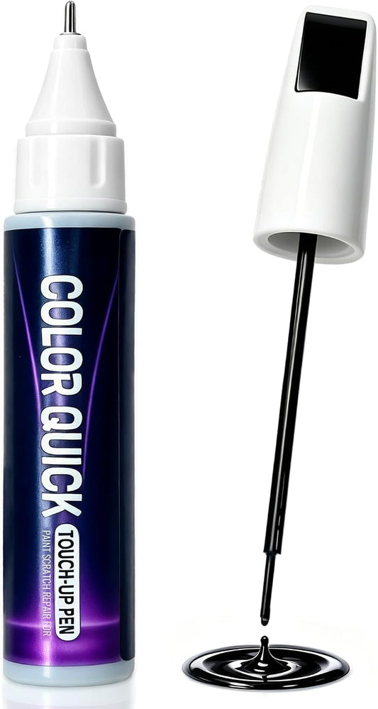 Black Touch Up Paint for Cars, Color Match Car Touch Up Paint, 2-in-1 Universal Car Scratch Repair Pen, Fast-Drying, Easy to Use, Safe & Versatile Use