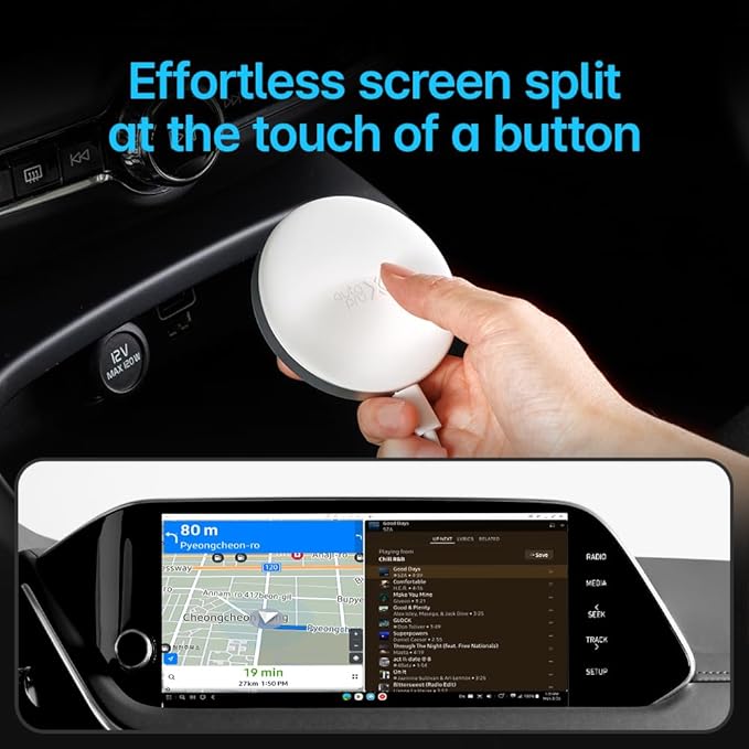 AutoPro X Android Auto Wireless Adapter Samsung DeX Box - Wireless Android Auto Adapter YouTube, ESPN, Netflix in Car Streaming Device - Use Every Google Play Store App from Your Galaxy Phone