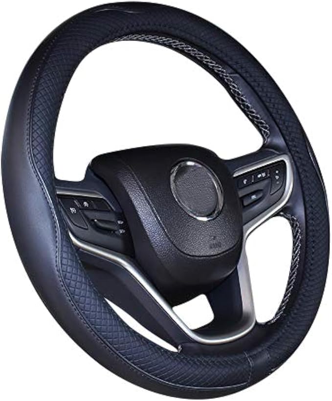 Mayco Bell 2019 New Microfiber Leather Car Extra Large Steering Wheel Cover for Big Trucks (20'',Black)