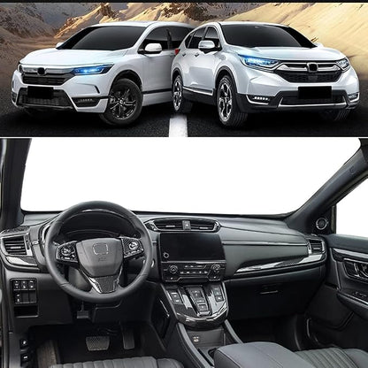 15PCS Full Interior Decoration Cover Center Consoles Instrument Panel Dashboard Trim Central Side Air Outlet Steering Wheel Moulding Trim Kits For Honda CRV 2017-2022 Carbon Fiber