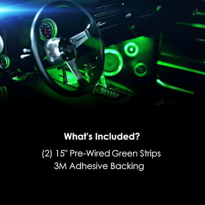 ORACLE Lighting 3805-004 Universal Green Ambient LED Lighting Footwell Kit - Waterproof - Easy Installation - Ultra Flexible - Indoor or Outdoor Application