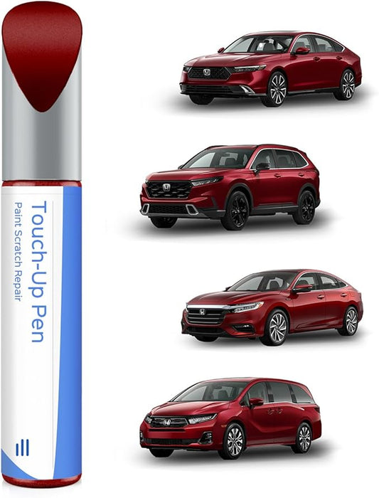R-569M Radiant Red Metallic Touch Up Paint Compatible with Honda Exact Match Chips and Nicks Touch Up
