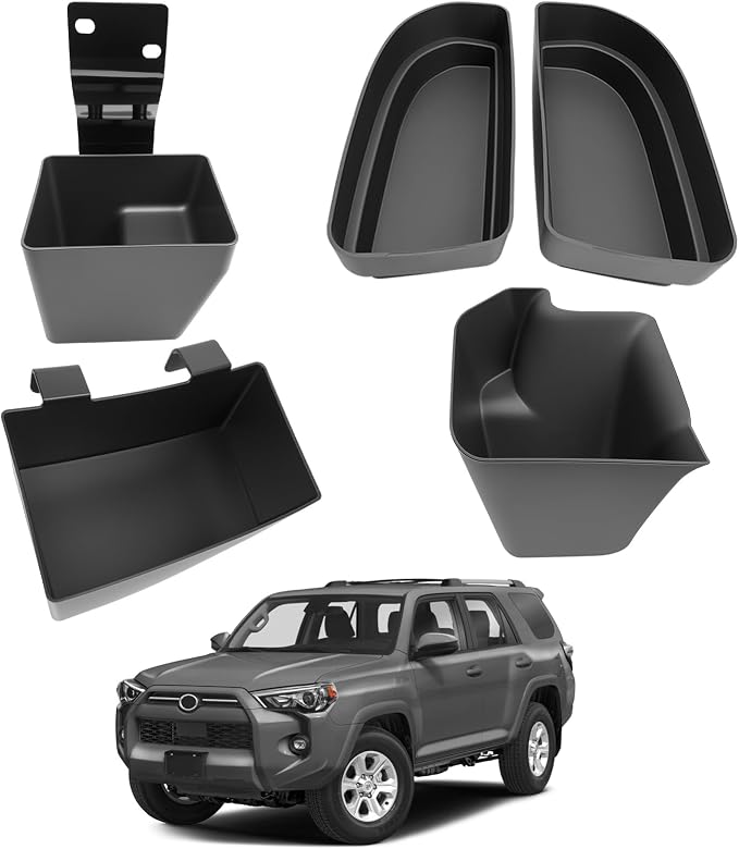 Trunk Organizer Fits for 2010-2024 Toyota 4Runner 5-Seat 2nd Row Trunk Storage Box No-Drill Compatible with 4Runner Accessories (Hetero+Hidden+Hanging+Pair, 5PCS)