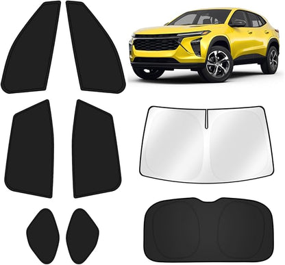KUST Car Window Shades for Chevy Trax 2024-2025 2026 Windshield Sun Shade Side Window Cover UV Block Privacy Protection Trax Accessories for Camping Blackout Rear Back Full Set 8PCS