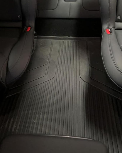 3W Floor Mats Fit for Tesla Model X 6 Seat 2021-2025 2026 All Weather TPE Custom Fit Floor Liners for 1-3 Rows Full Set Car Mats Black