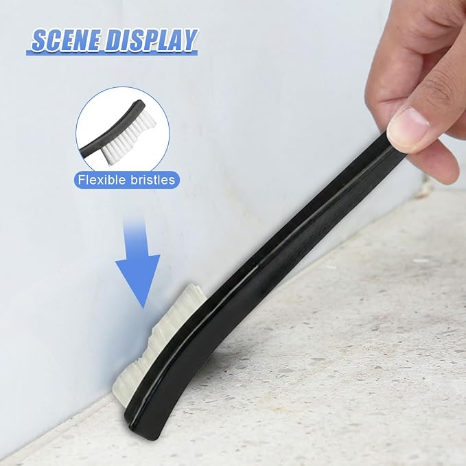 4PCS Car Double-Ended Detail Cleaning Brushes, Stiff Nylon Bristles Auto Crevice Brush, Multifunctional Vehicle Interior Exterior Cleaning Tool for SUV Truck Home Office(4PCS)