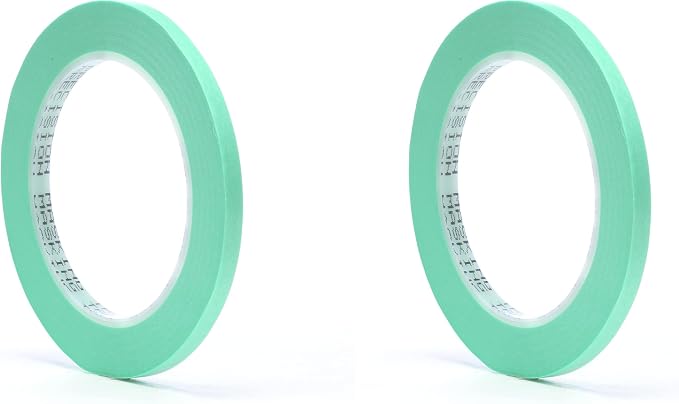 3M Precision Masking Tape, 06525, 1/4" x 60 yds (Pack of 2)