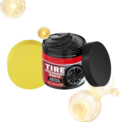 Tire Shine Paste | Vehicle Polishing Product | Auto Wheel Polishing Paste,for Trucks Sedans RVs SUVs Collectors Dealers Shops Riders Shows Fleet Managers Weekend Cleaning