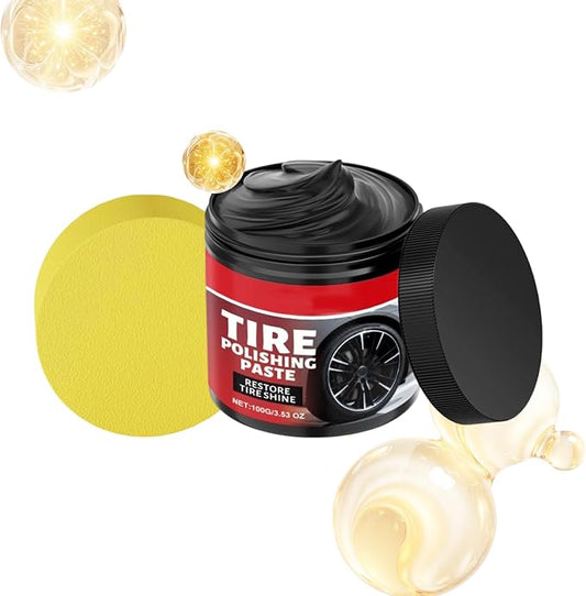 Tire Shine Paste | Vehicle Polishing Product | Auto Wheel Polishing Paste,for Trucks Sedans RVs SUVs Collectors Dealers Shops Riders Shows Fleet Managers Weekend Cleaning