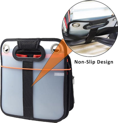 COVAX Car Trunk Organizer, Collapsible Back Seat Storage with Insulated Drinks Holder, Water Resistant Backseat Organizer for Diapers, Toys, Snacks, Books & More