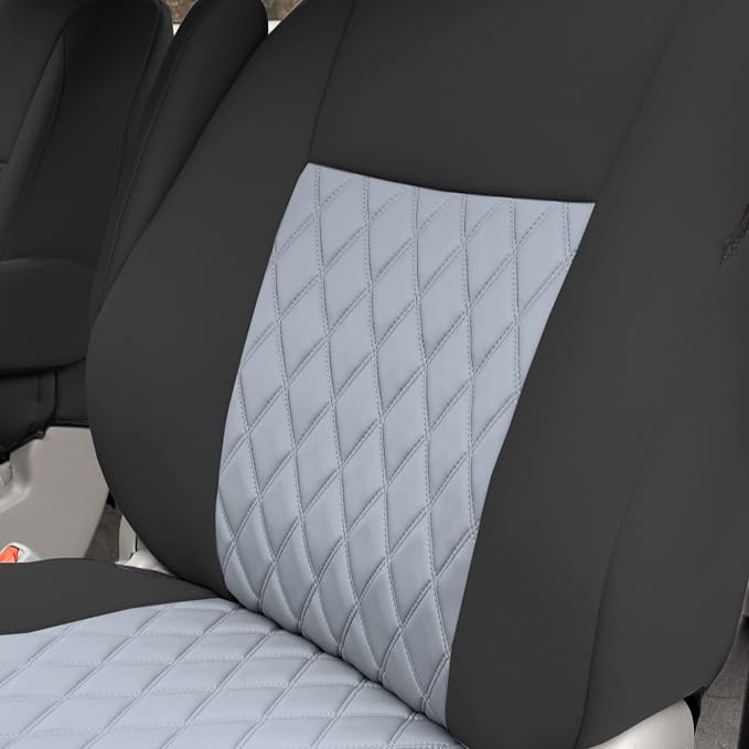 FH Group Custom Fit Car Seat Covers Specifically Made for 2011-2020 Toyota Sienna 7 Seater with Ultraflex Neoprene Water Resistant Automotive Seat Covers - Full Set Gray
