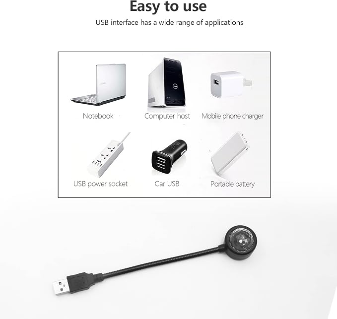 USB Projector Night Light,4 Colors & 9 Functional Modes Car Roof Lights,Flexible Adjustable Interior Starlight Lamps, Portable LED Atmosphere Lights for Auto Decor,Bedroom,Ceiling, Party