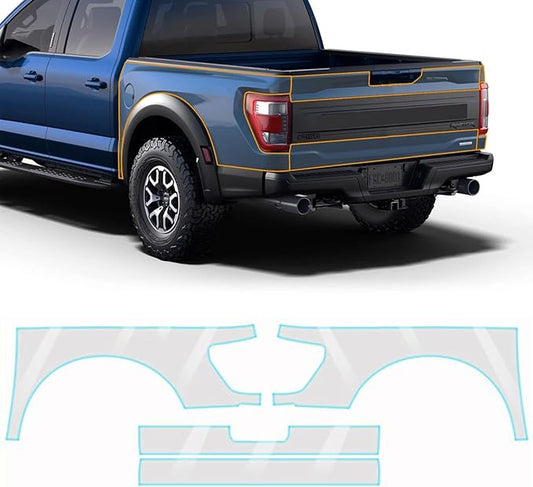 for Ford F-150 2022-2026 TPU PPF Paint Protective Film Custom Fit Clear Coating Paint Protection Film, Scratch Resistant & Self Healing Armor Shield Guard Finishing Accessories for Rear