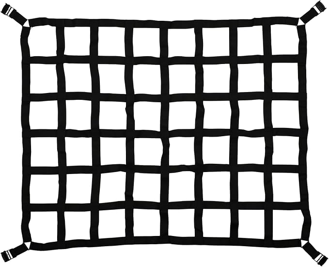 Heavy Duty 42" x 50" Truck Bed Cargo Net with Adjustable Cam Buckles & S-Hooks,3.5' x 4.17' Cargo Net with 1100LBS Capacity for Pickup Truck Bed Trailer SUV Jeeps