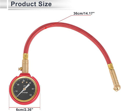 1 Pcs Universal Tire Pressure Gauge 0-60PSI 2.36 Inch Digital Pressure Gauge Tyre Air PSI Meter for Motorcycle SUV Truck