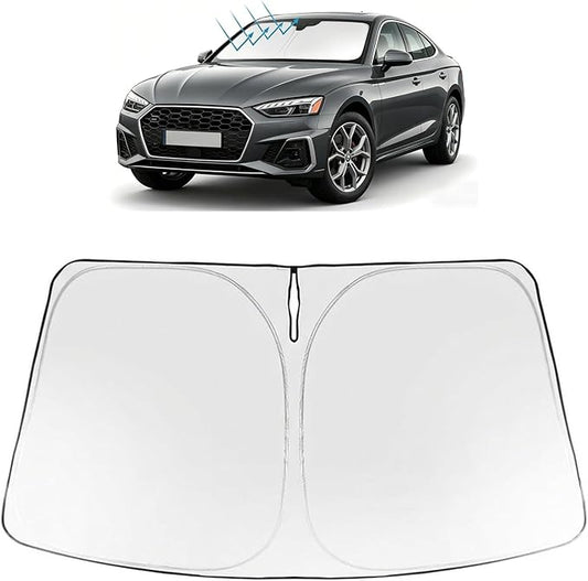 Proadsy Windshield Sun Shade Custom Fit Audi A5 2025-2026 Foldable Front Sunshade Protector Sun Visor Blocks UV Rays Keep Car Cooler Accessories