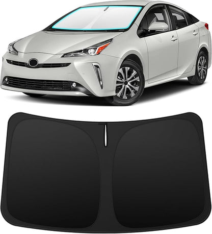 INSAUTO Custom Fit Windshield Sun Shade Accessories for Toyota Prius 2010-2015 (Prius C/V Not Fit), Foldable Front Window Sunshade, UV & Heat Reflector, Keeps Interior Cool, Includes Storage Bag