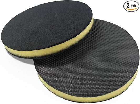 Fine Grade Car Clay Bar Pad, 5.82'' Wipe Foam Pads, DA Polisher Pad Cleaner, Rotary Polishers, Auto Detailing Replacement Tool Kit for Removing (2PCS)