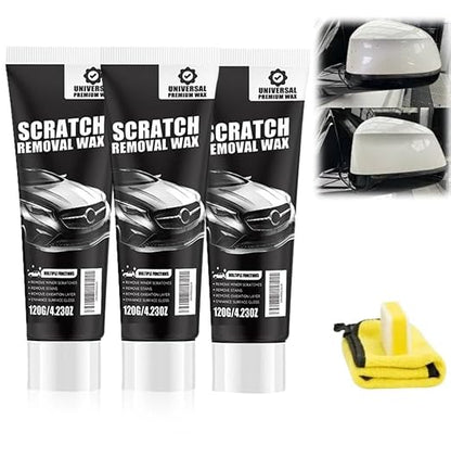 Scratch Remover for Vehicles - Car Paint Scratch Remover with Sponge & Wipe, Car Scratch Repair Kit for All Color, Auto Detailing Polish for Light to Deep Scratches (3 PC)