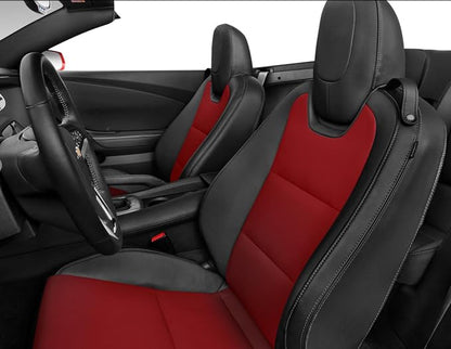Seat Covers Custom Fit for Chevrolet Camaro 2010-2015 5th Gen Camaro LT LS SS Coupe Model Faux Leather Seat Covers…