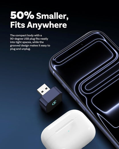 2026 Wireless CarPlay Adapter for iPhone ＆ Android Auto Mini Wired to Wireless Apple Car Play Adapter Plug & Play Compatible for iPhone iOS 10+ Android 11+ with After 2016 Cars