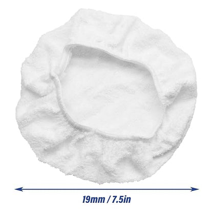 Bonsicoky 6 PCS Car Polishing Bonnet Buffing Pad Cotton Buffing Pad Cover for 9" - 10" Car Polisher, White