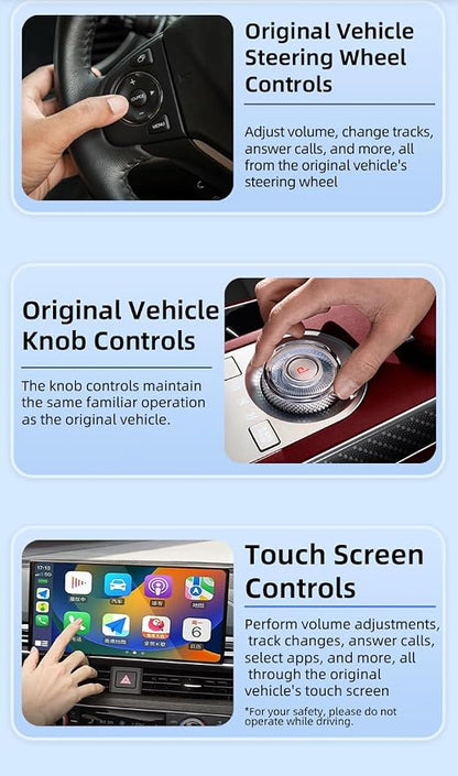 Wireless CarPlay Adapter-Convert Wired CarPlay to Wireless,Stable Connection and Mini Size,Plug & Play,50% Lower Temperature,Auto-Reconnect,Compatible with iPhone & Android & Cars 2015+
