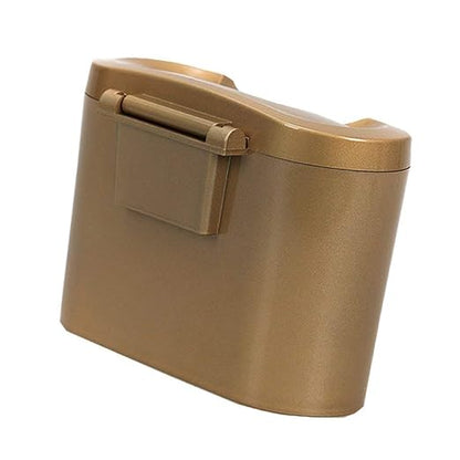 Sakali Portable Mini Car Garbage Can Premium Quality Universal Traveling Portable Car Trash Can (Gold)