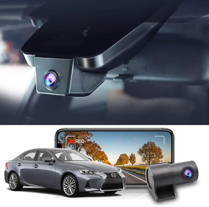 Fitcamx Front 4K+Rear 1080P Dash Cam Suitable for Lexus is 2017-2025 IS350 is 300 AWD F Sport IS200t, OEM Look, 2 Channel HD Video, Loop Recording, WiFi & APP, G-Sensor, Easy to Set, 128GB SD Card