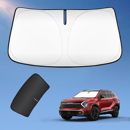 Sun Shade Sunshade for Kia Sportage NQ5 2022-2024 2025 2026 Windshield Cover, 4-Layers Sun Shield 250T Silver Coating Sun Visor Foldable Window Shade Blocks UV Rays Car Accessories