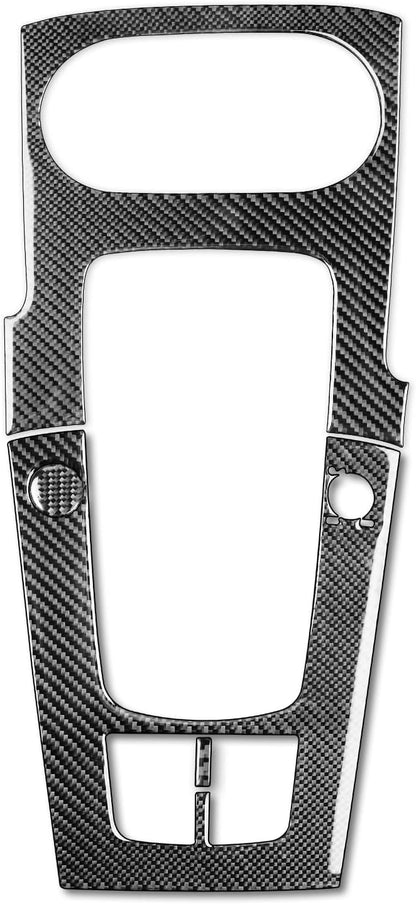 Real Premium Carbon Fiber Sticker Compatible with Audi A3 S3 RS3 8V 2013 2014 2015 2016 2017 2018 2019 Car Gear Shift Panel Water Cup Holder Frame Decor Kit Auto Interior Accessories 4pcs Black