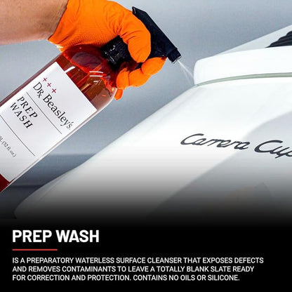 Dr. Beasley's Prep Wash 12 oz - Cleans Surface To Expose Defects, Waterless Formula For Classic Cars, Easy, Slick Wipe-Off, Prepares Surface For Correction & Protection