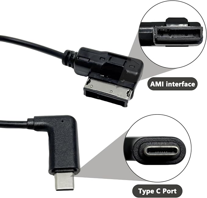 HAIN Car Music Interface AMI Adapter Type C Aux Cable for A3 A4 A5 A6 A8 for 17 17 Pro 17 Pro Max Air 16 Pro 16 Pro Max 15 15 Plus 15 Pro 15 Pro Max Pixel 4 4XL 3 2 XL Galaxy S1
