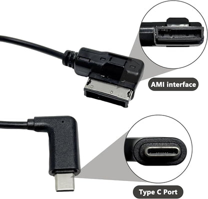 HAIN Car Music Interface AMI Adapter Type C Aux Cable for A3 A4 A5 A6 A8 for 17 17 Pro 17 Pro Max Air 16 Pro 16 Pro Max 15 15 Plus 15 Pro 15 Pro Max Pixel 4 4XL 3 2 XL Galaxy S1