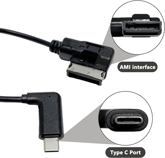 HAIN Car Music Interface AMI Adapter Type C Aux Cable for A3 A4 A5 A6 A8 for 17 17 Pro 17 Pro Max Air 16 Pro 16 Pro Max 15 15 Plus 15 Pro 15 Pro Max Pixel 4 4XL 3 2 XL Galaxy S1